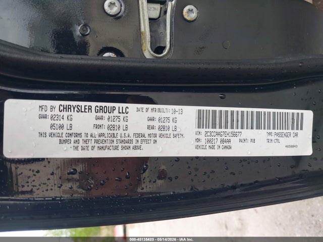2014 Chrysler 300 მანქანა იყიდება აუქციონზე, vin: 2C3CCAAG7EH156677, აუქციონის ნომერი: 45135423