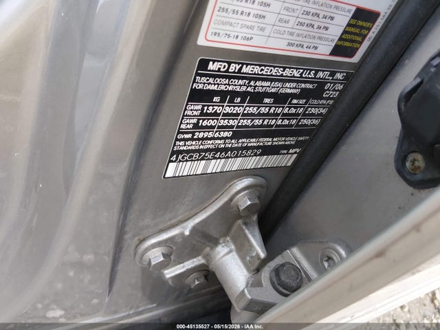 Aukcja sprzedaży 2006 Mercedes-benz R 500 4matic, vin: 4JGCB75E46A015829, numer aukcji: 45135527