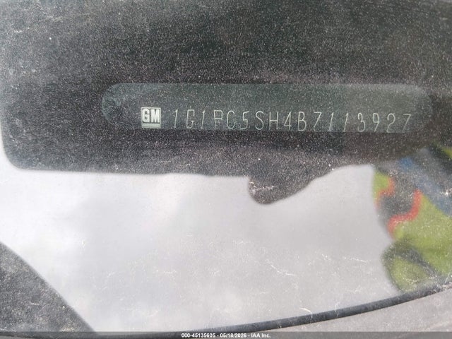 2011 Chevrolet Cruze Ls მანქანა იყიდება აუქციონზე, vin: 1G1PC5SH4B7113927, აუქციონის ნომერი: 45135605