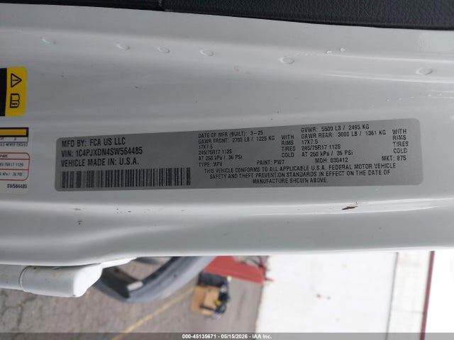 1C4PJXDN4SW564485 Jeep Wrangler 4-door Summit 4x4