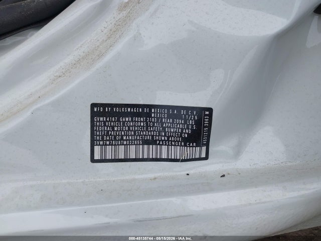 Volkswagen JETTA SE 2026 3VW7W7BU8TM022655 Image 9