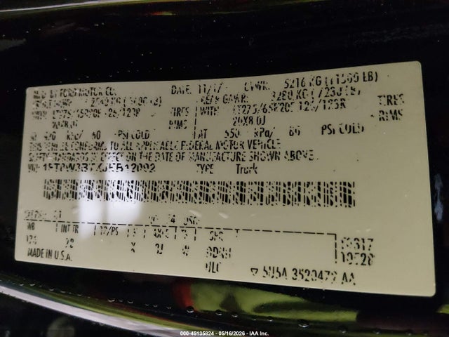 Aukcja sprzedaży 2018 Ford F-350 Platinum, vin: 1FT8W3BTXJEB12092, numer aukcji: 45135824