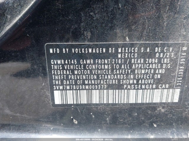 3VW7M7BU9RM009377 Volkswagen Jetta 1.5t Se