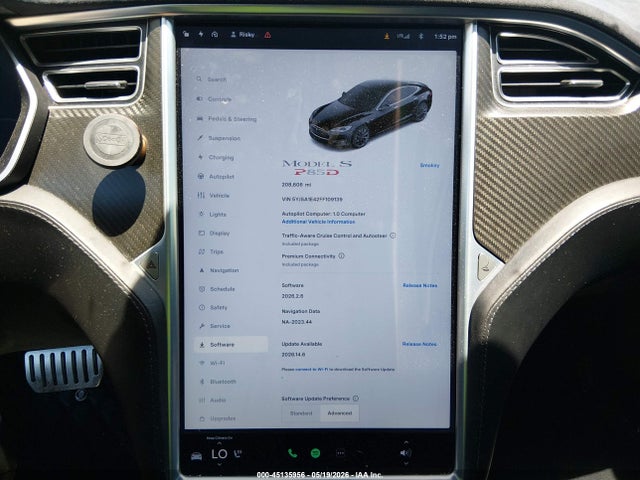 Aukcja sprzedaży 2015 Tesla Model S 85d/p85d, vin: 5YJSA1E42FF109139, numer aukcji: 45135956
