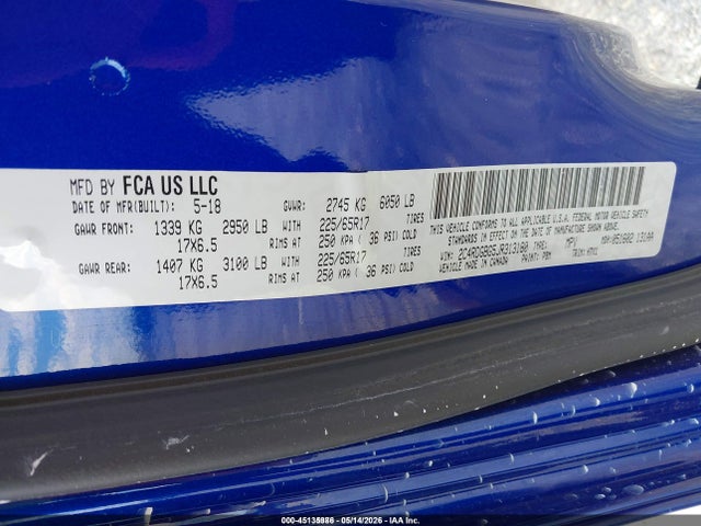 2C4RDGBG5JR313180 Dodge Grand Caravan Se