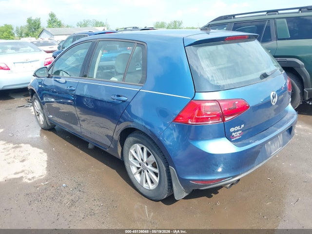 2015 Volkswagen Golf Tsi S 4-door მანქანა იყიდება აუქციონზე, vin: 3VW217AU3FM056324, აუქციონის ნომერი: 45136048