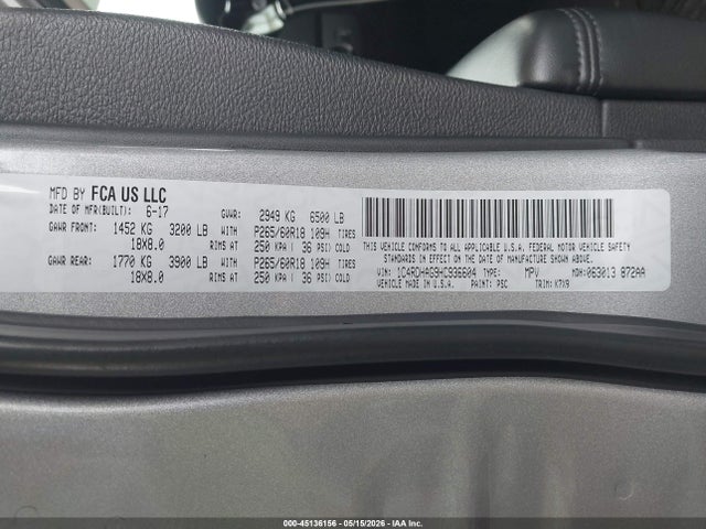 Dodge Durango Sxt Rwd 2017 1C4RDHAG9HC936604 Image 9