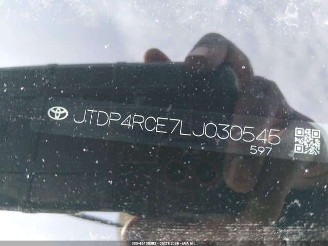 2020 Toyota Corolla Se მანქანა იყიდება აუქციონზე, vin: JTDP4RCE7LJ030545, აუქციონის ნომერი: 45136382