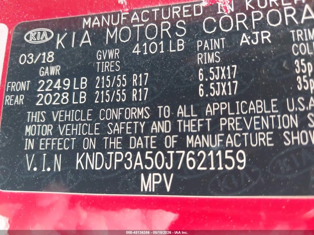 KNDJP3A50J7621159 KIA SOUL +