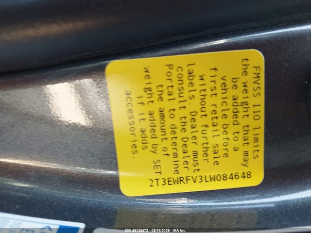 2T3EWRFV3LW084648 Toyota Rav4 Hybrid Xse