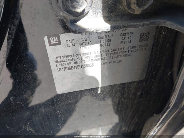 1G1RD6E41EU156356 Chevrolet Volt