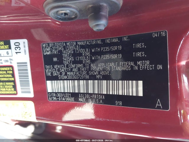 Toyota Sienna Se 8 Passenger 2016 5TDXK3DC0GS729198 Image 9