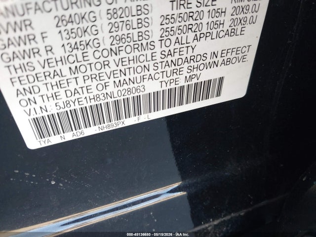 Acura Mdx Advance Package 2022 5J8YE1H83NL028063 Image 9