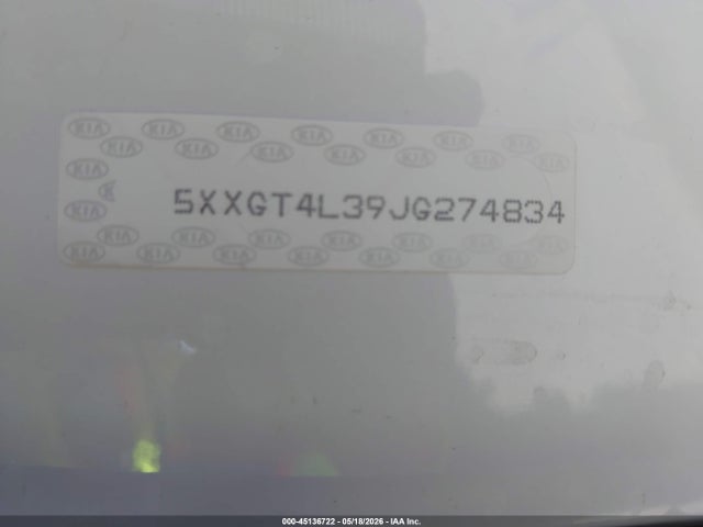 KIA Optima Lx 2018 5XXGT4L39JG274834 Image 9