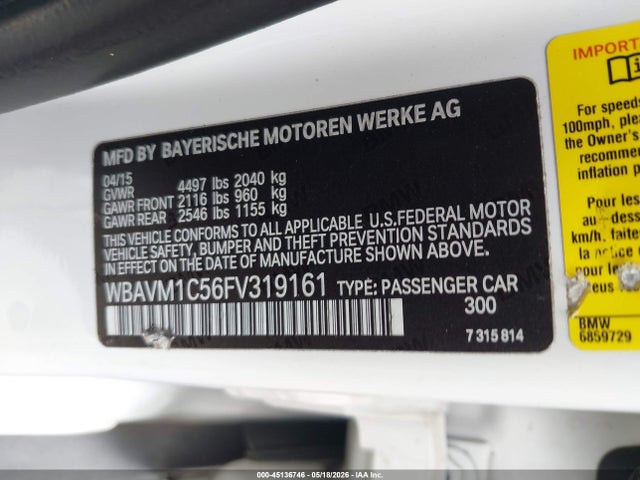 BMW X1 Sdrive28i 2015 WBAVM1C56FV319161 Image 9