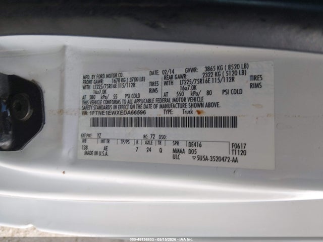 Ford E-150 Commercial 2014 1FTNE1EWXEDA66596 Image 9
