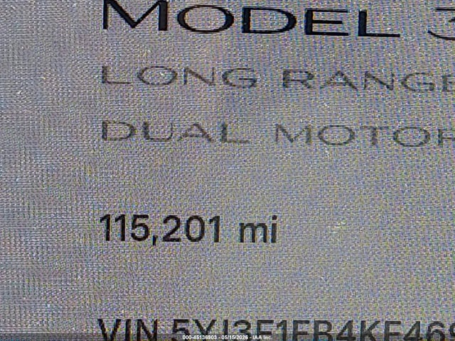 Aukcja sprzedaży 2019 Tesla Model 3 Long Range/performance, vin: 5YJ3E1EB4KF469935, numer aukcji: 45136903