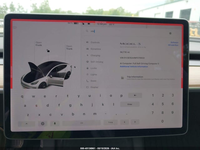 Tesla Model 3 Standard Range Plus Rear-wheel Drive 2021 5YJ3E1EA4MF076933 Image 7