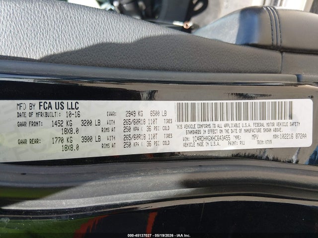 Dodge Durango Sxt Rwd 2017 1C4RDHAGXHC643455 Image 9