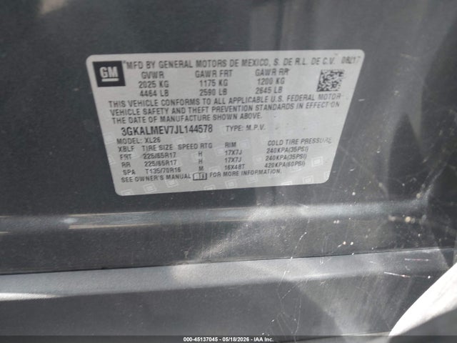 GMC Terrain Sle 2018 3GKALMEV7JL144578 Image 9
