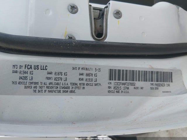 1C3CDFAA0FD378952 Dodge DART SE
