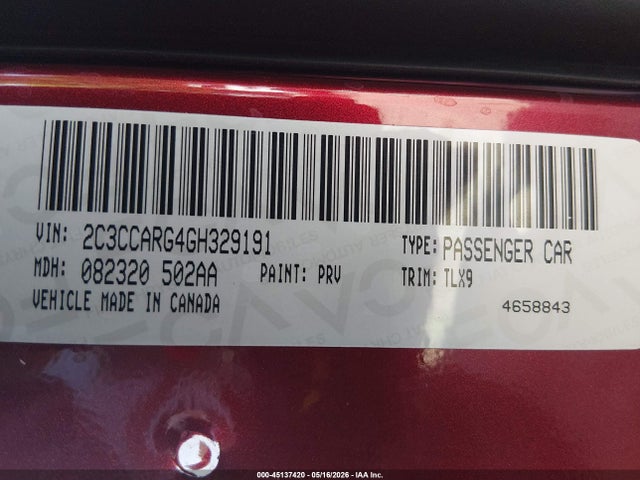 Aukcja sprzedaży 2016 Chrysler 300 Anniversary Edition, vin: 2C3CCARG4GH329191, numer aukcji: 45137420