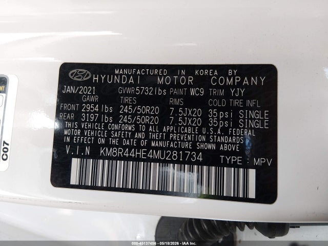 Hyundai Palisade Sel 2021 KM8R44HE4MU281734 Image 9