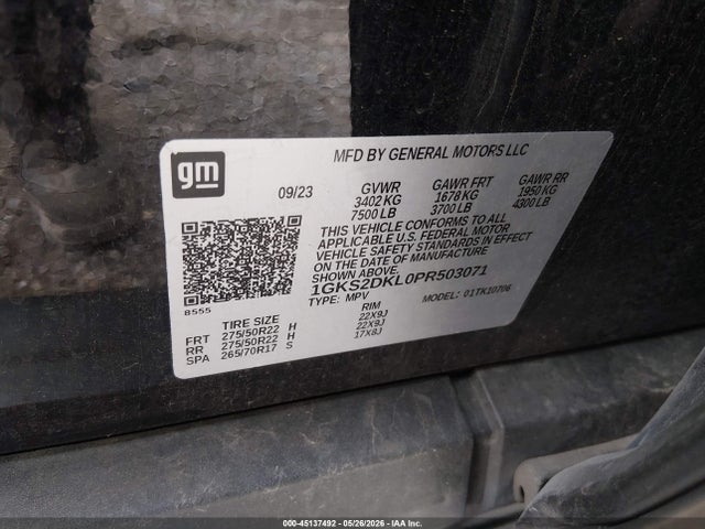 GMC Yukon 4wd Denali 2023 1GKS2DKL0PR503071 Image 9