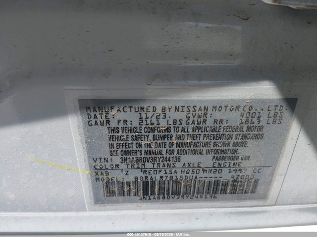 Nissan SENTRA SR 2024 3N1AB8DV3RY244136 Image 9