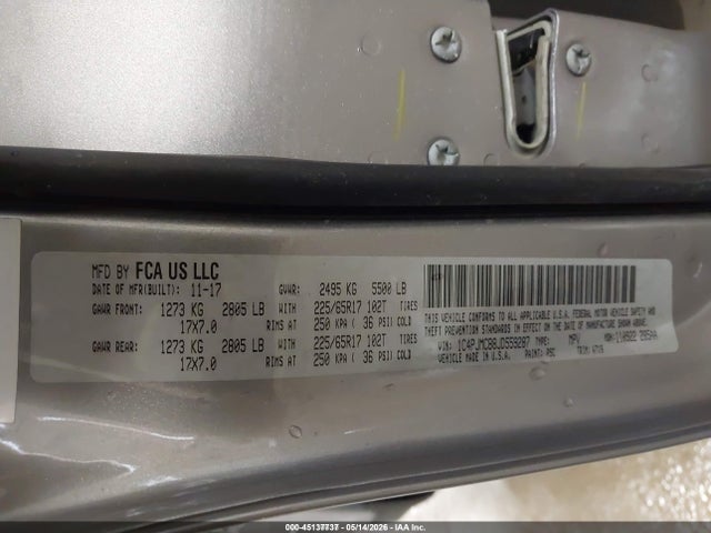 2018 Jeep Cherokee Latitude 4x4 მანქანა იყიდება აუქციონზე, vin: 1C4PJMCB8JD559287, აუქციონის ნომერი: 45137737