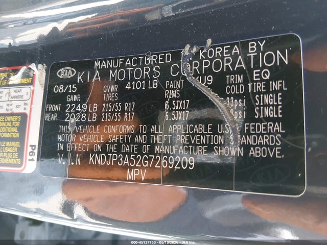 Продаж на аукціоні авто 2016 Kia Soul +, vin: KNDJP3A52G7269209, номер лоту: 45137750