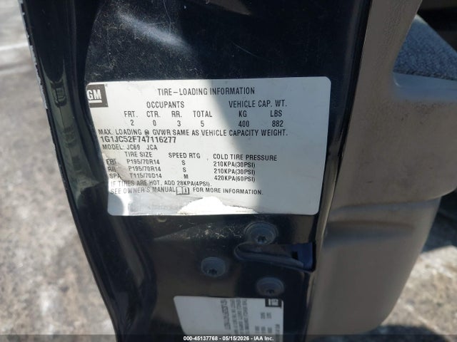 Продажа на аукционе авто 2004 Chevrolet Cavalier, vin: 1G1JC52F747116277, номер лота: 45137768