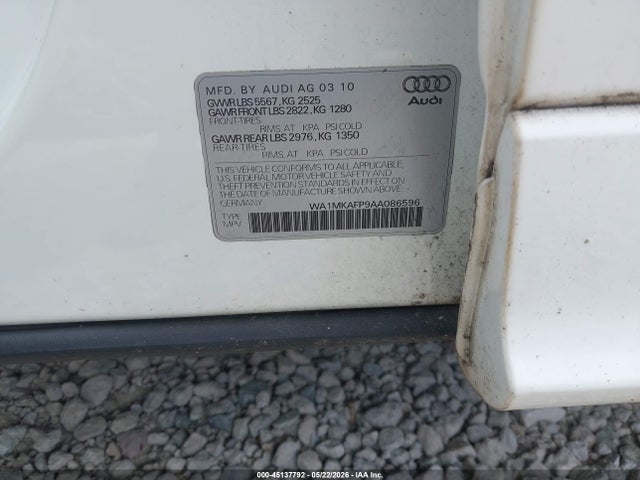 Продажа на аукционе авто 2010 Audi Q5 3.2 Premium, vin: WA1MKAFP9AA086596, номер лота: 45137792