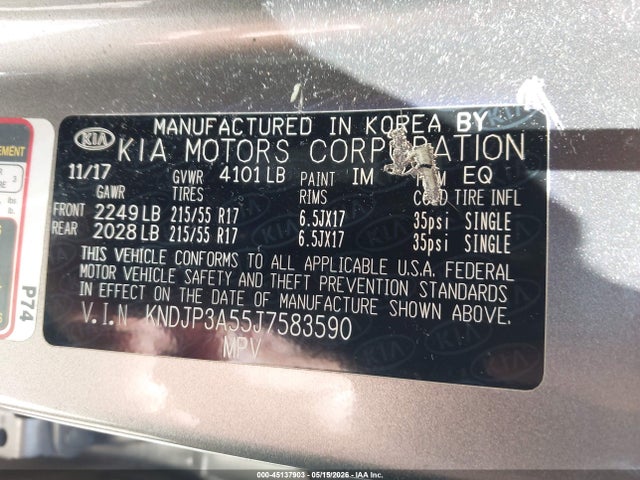 KIA SOUL + 2018 KNDJP3A55J7583590 Image 9