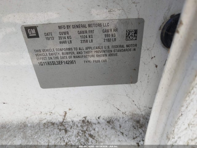 1G11A5SL3EF142961 Chevrolet Malibu 1fl