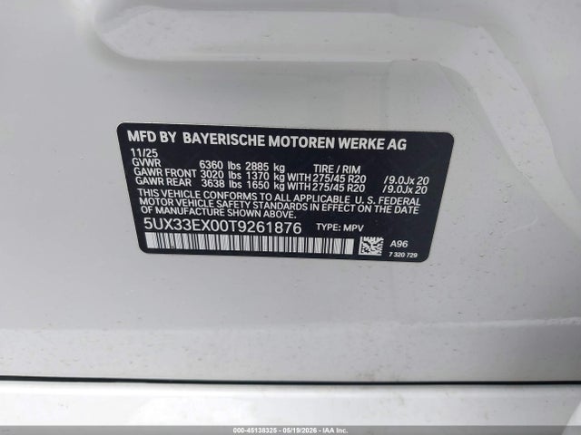 BMW X6 Xdrive40i 2026 5UX33EX00T9261876 Image 9
