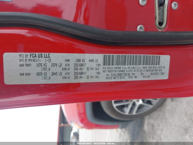 Aukcja sprzedaży 2019 Jeep Compass Latitude Fwd, vin: 3C4NJCBB8KT706190, numer aukcji: 45138411