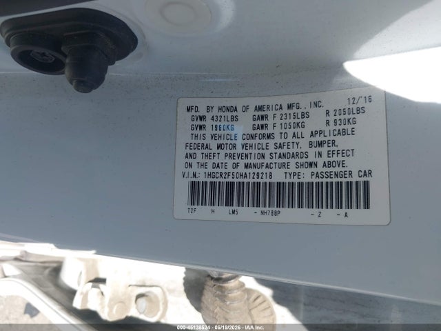 1HGCR2F50HA129218 Honda Accord Sport