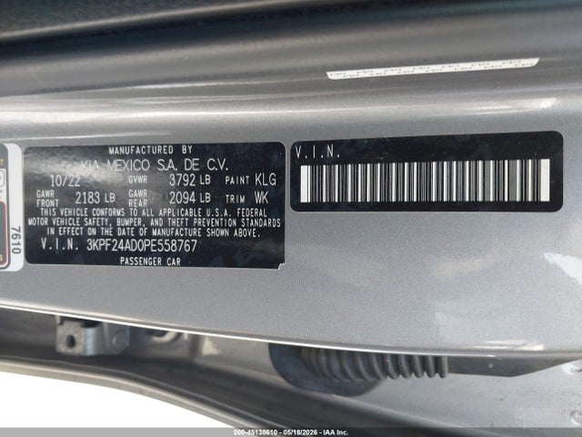KIA Forte Lxs 2023 3KPF24AD0PE558767 Image 9