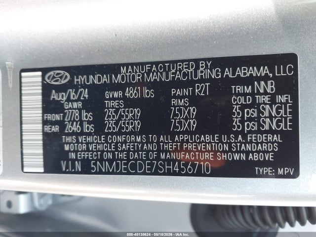 Hyundai Tucson Limited 2025 5NMJECDE7SH456710 Image 9