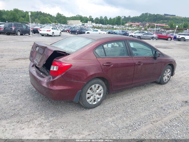 45138729 :رقم المزاد ، 19XFB2F51CE062327 vin ، 2012 Honda Civic Lx مزاد بيع
