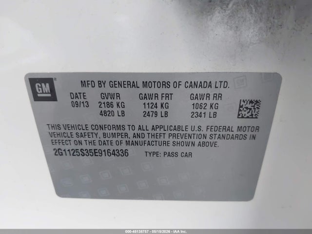 2G1125S35E9164336 Chevrolet Impala 2lt