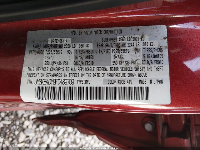 Aukcja sprzedaży 2015 Mazda Cx-5 Grand Touring, vin: JM3KE4DY9F0489709, numer aukcji: 45138763