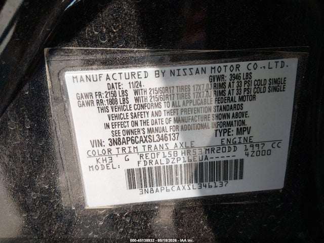 3N8AP6CAXSL346137 Nissan Kicks Sv Fwd
