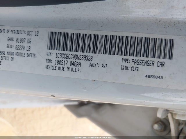Aukcja sprzedaży 2013 Chrysler 200 Limited, vin: 1C3CCBCG0DN569338, numer aukcji: 45138933