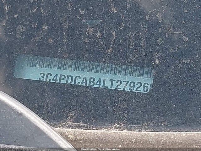 2020 Dodge Journey Se Value მანქანა იყიდება აუქციონზე, vin: 3C4PDCAB4LT279268, აუქციონის ნომერი: 45138958