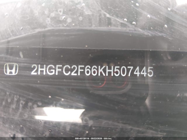 Продаж на аукціоні авто 2019 Honda Civic Lx, vin: 2HGFC2F66KH507445, номер лоту: 45139116