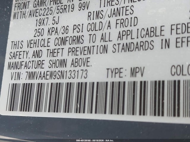 2025 Mazda Cx-50 Hybrid Premium Plus Package მანქანა იყიდება აუქციონზე, vin: 7MMVAAEW9SN133173, აუქციონის ნომერი: 45139168