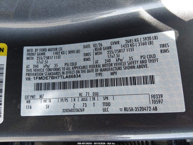 Ford Bronco Big Bend 2026 1FMDE7BH7TLA66834 Image 9