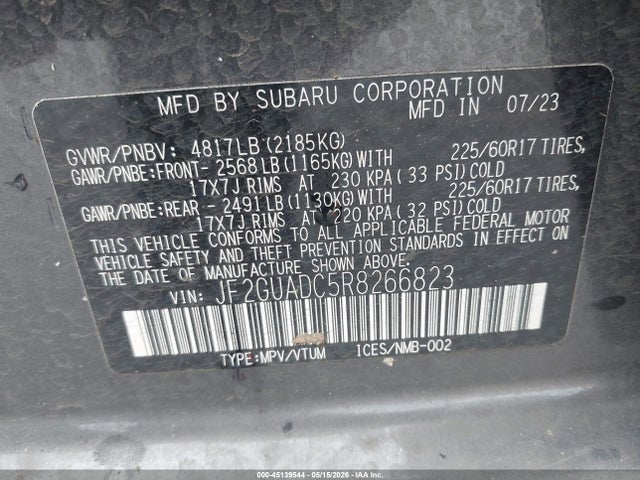 Subaru Crosstrek Premium 2024 JF2GUADC5R8266823 Image 9